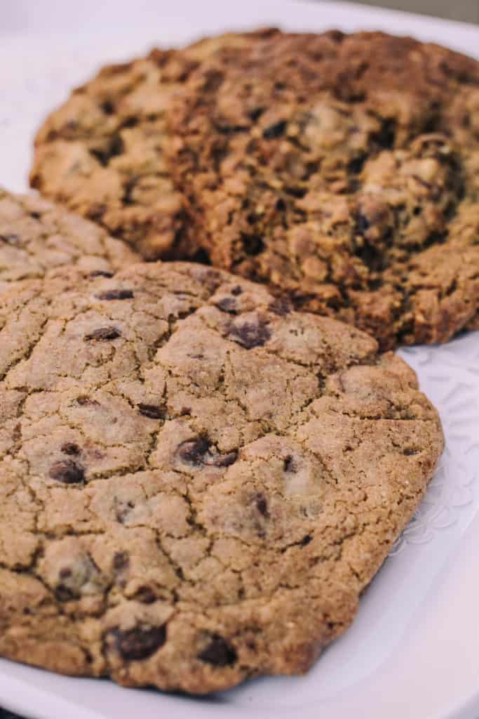 closeup shot of freshly baked cookies