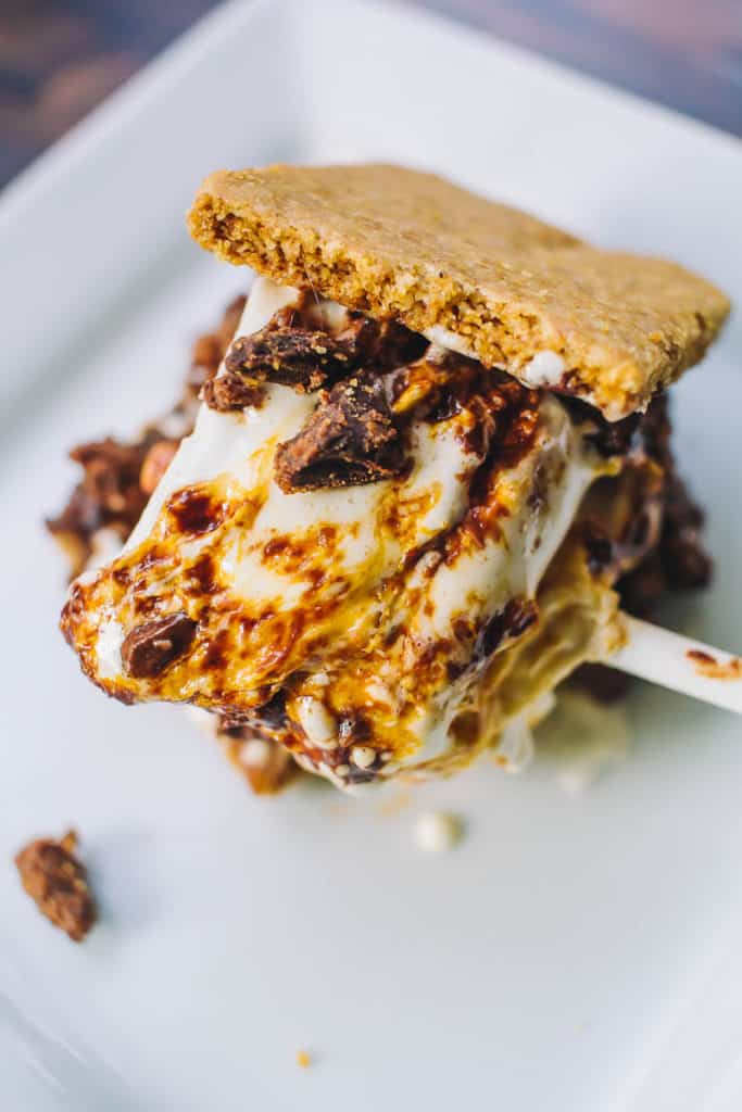 homemade marshmallows and graham crackers to make a s'more