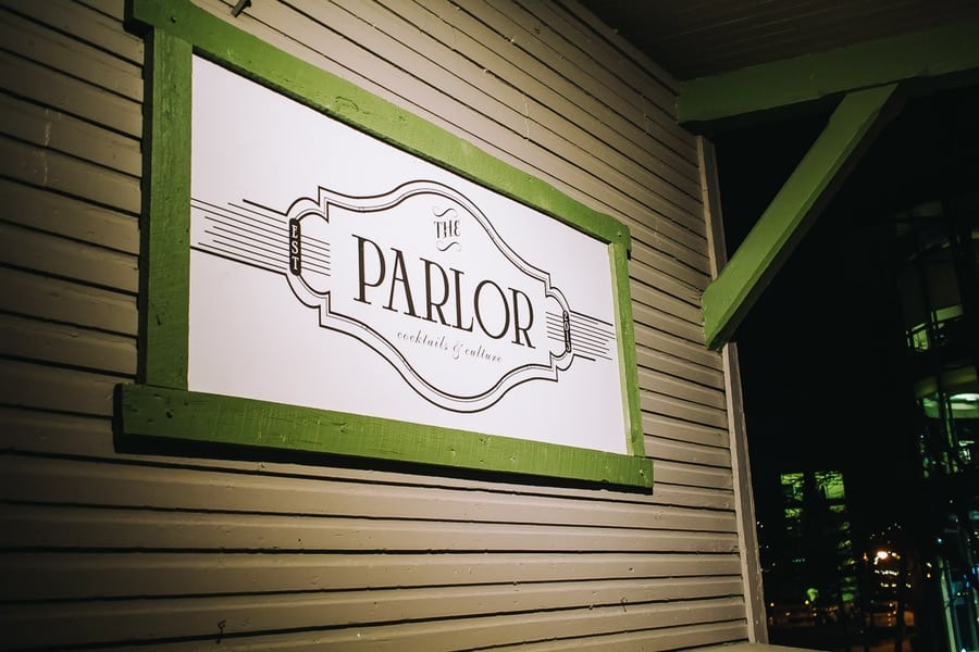 the sign for the palor in traverse city