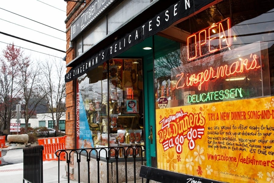 outside of the famous Zingerman's deli in ann arbor