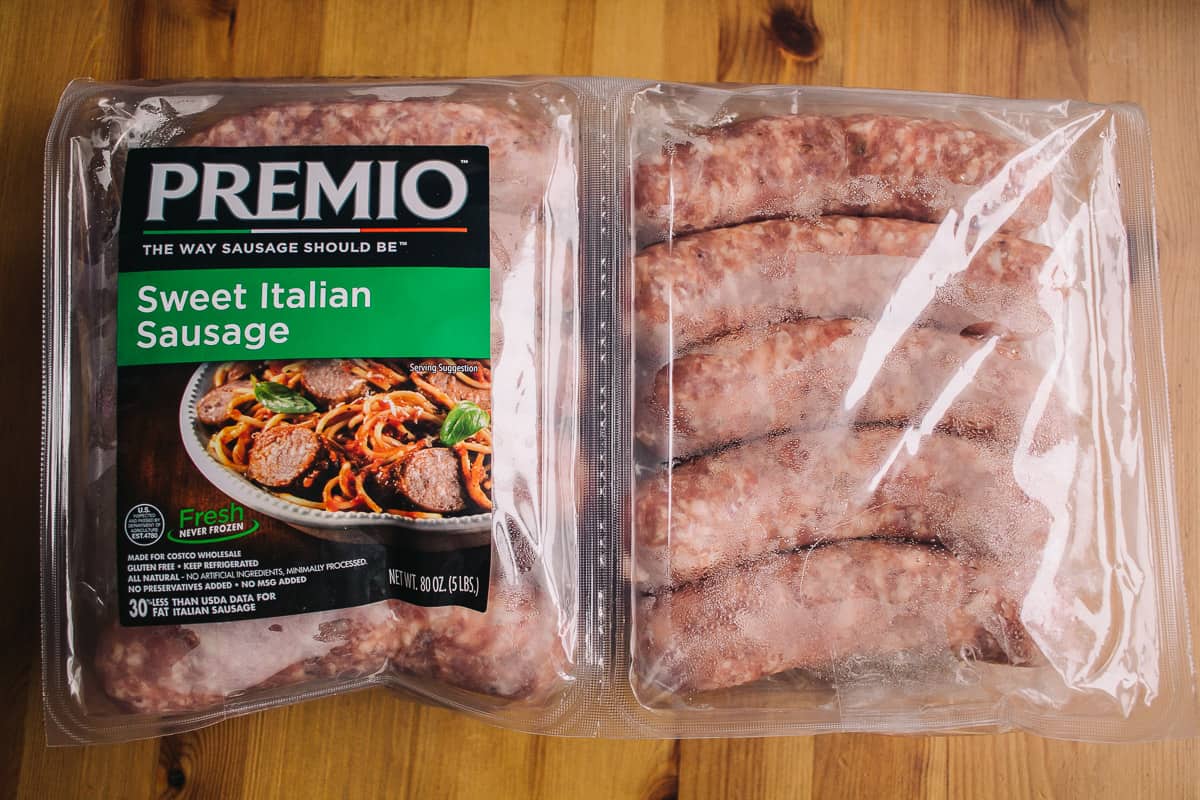 premio Italian sausage from Costco