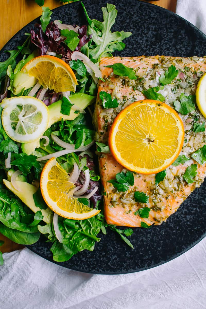 Low Carb Citrus Glazed Salmon | Food Photography | A Full Living