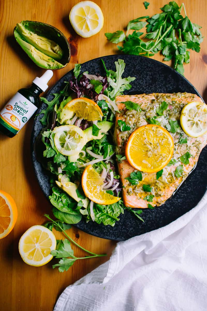 Low Carb Citrus Glazed Salmon | Food Photography | A Full Living