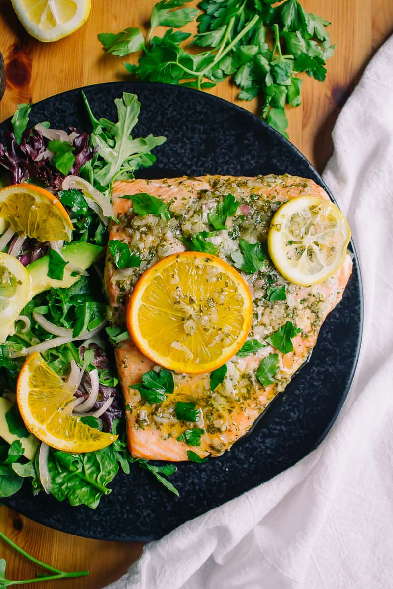 Low Carb Citrus Glazed Salmon | Food Photography | A Full Living