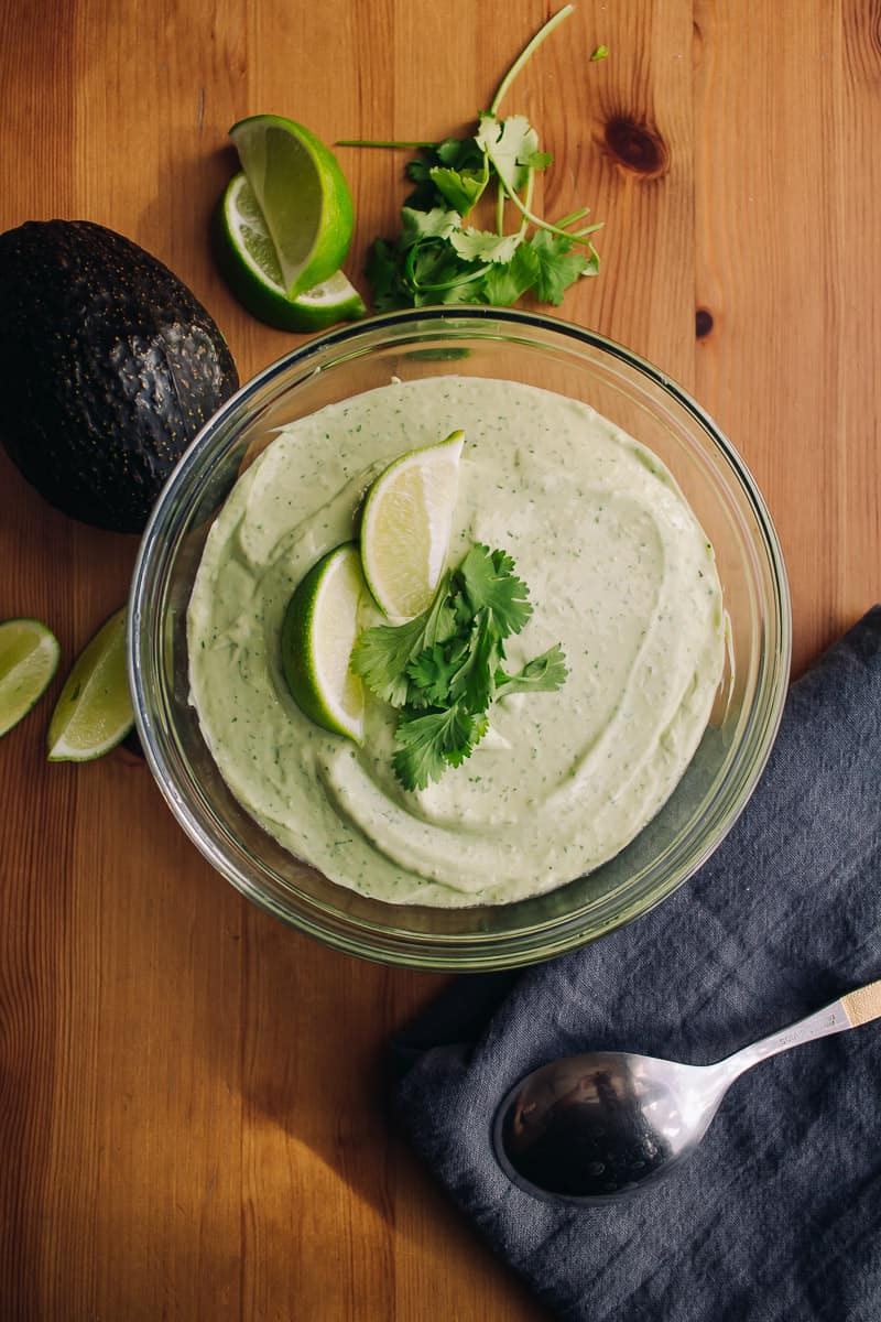 Avocado Lime Crema | Food Photography | A Full Living