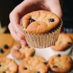 handheld Low Carb Blueberry Muffins