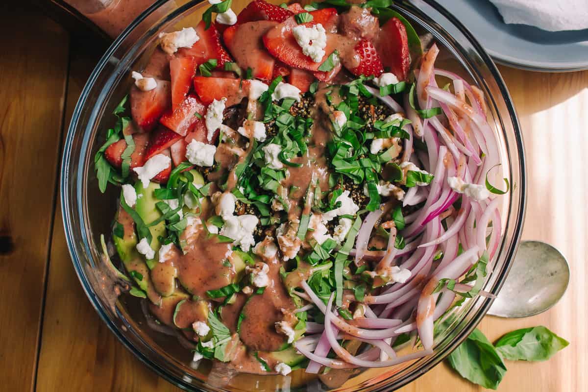 Strawberry Fields Salad | Food Photography | A Full Living