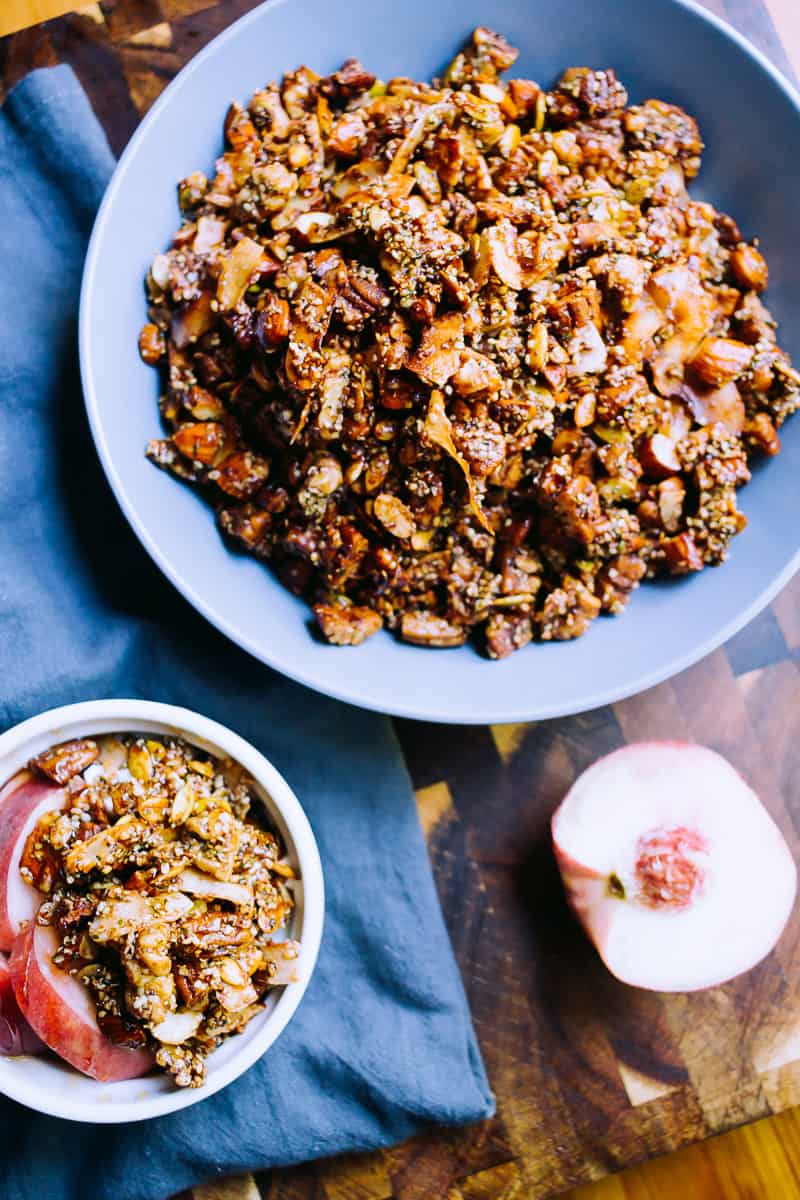 15 minute low carb Cinnamon trail mix