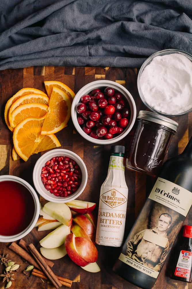 Fall Harvest Whiskey Sangria Ingredients