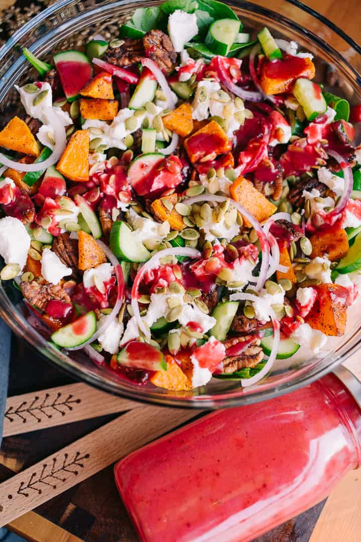 Harvest Salad w Cranberry Lemon Vinaigrette