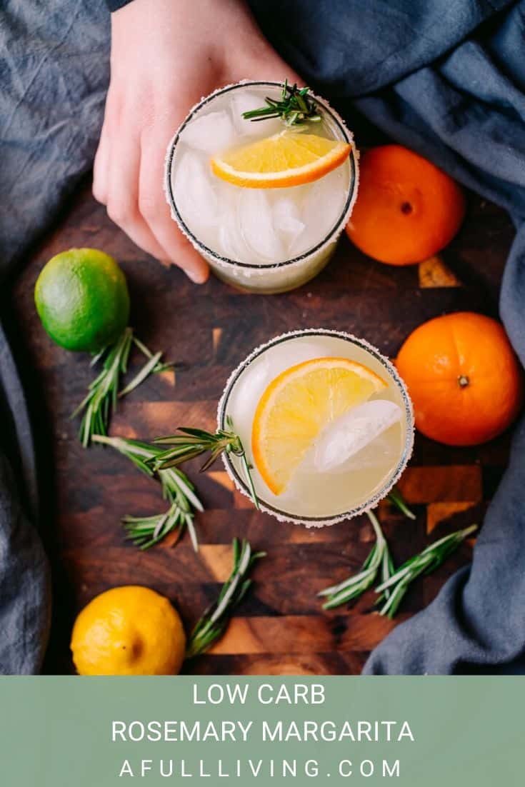 Low Carb Rosemary Margarita