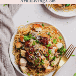 chicken bacon mushroom pasta with spinach
