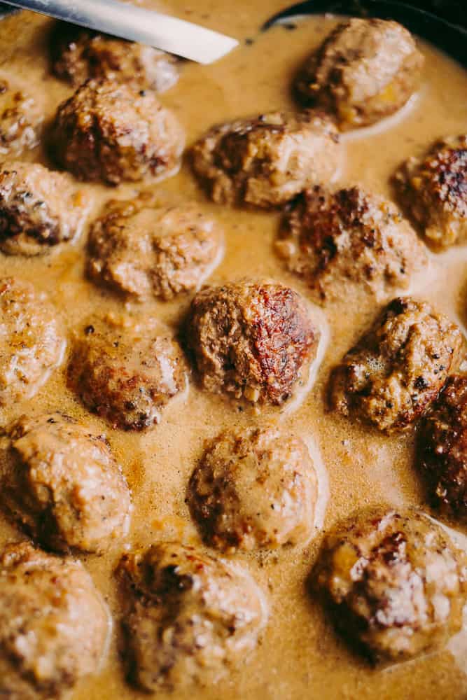 swedish meatballs in a creamy sauce