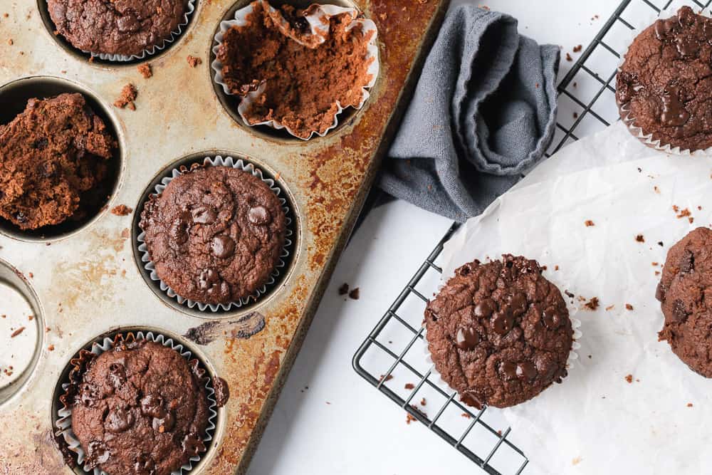 chocolate zucchini muffin