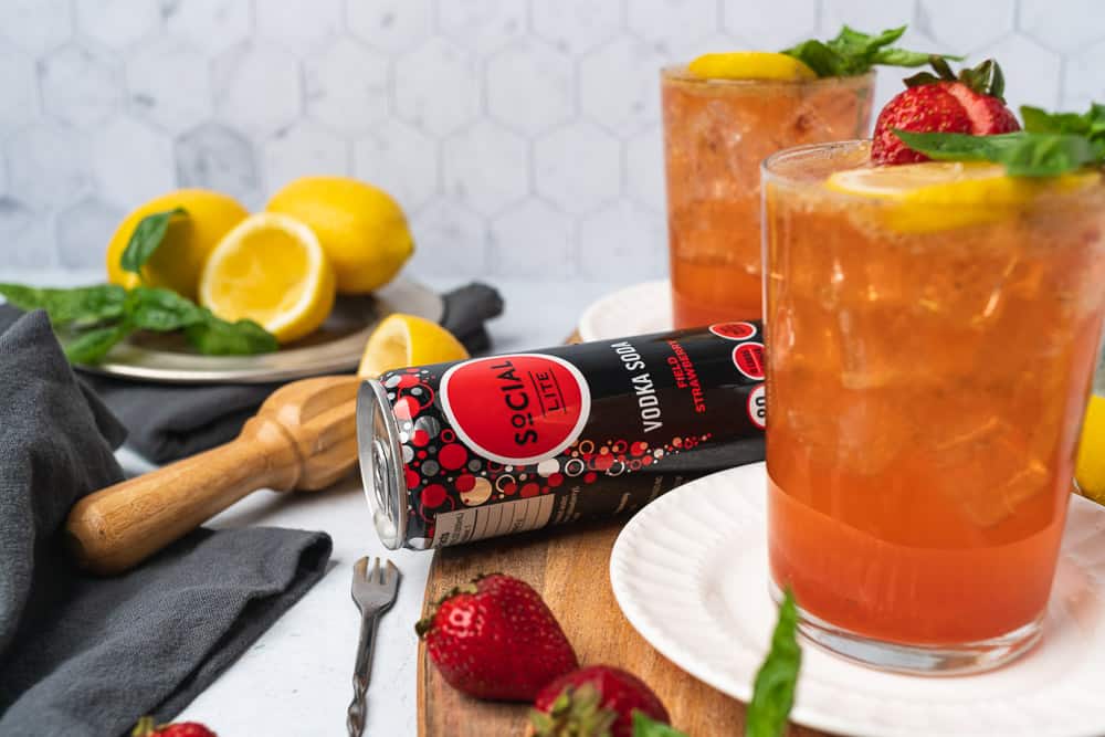 social lite vodka soda strawberry lemonade