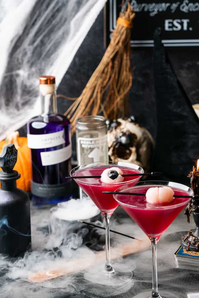 purple people eater drink low carb gin cocktail
