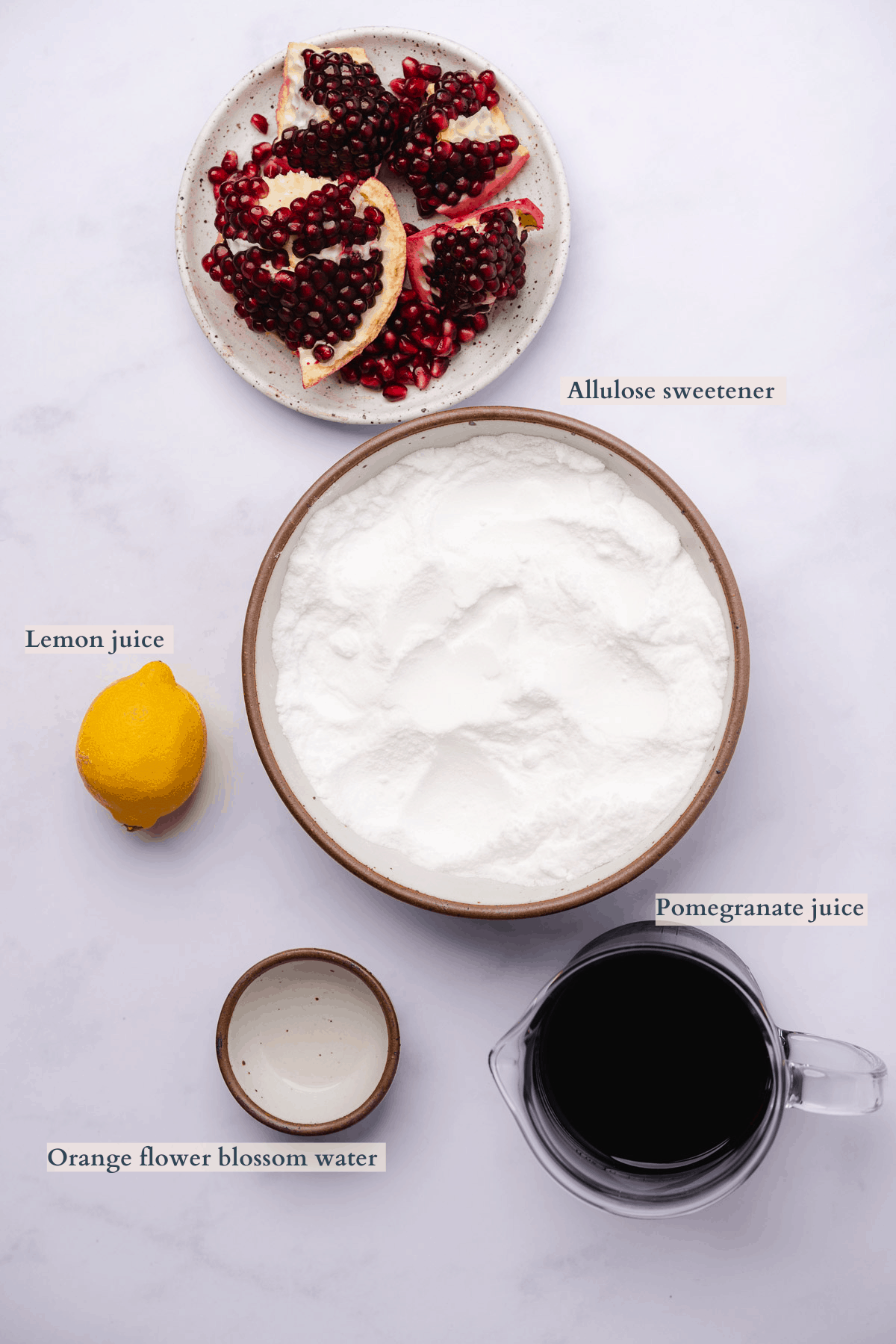 sugar free grenadine ingredients graphic