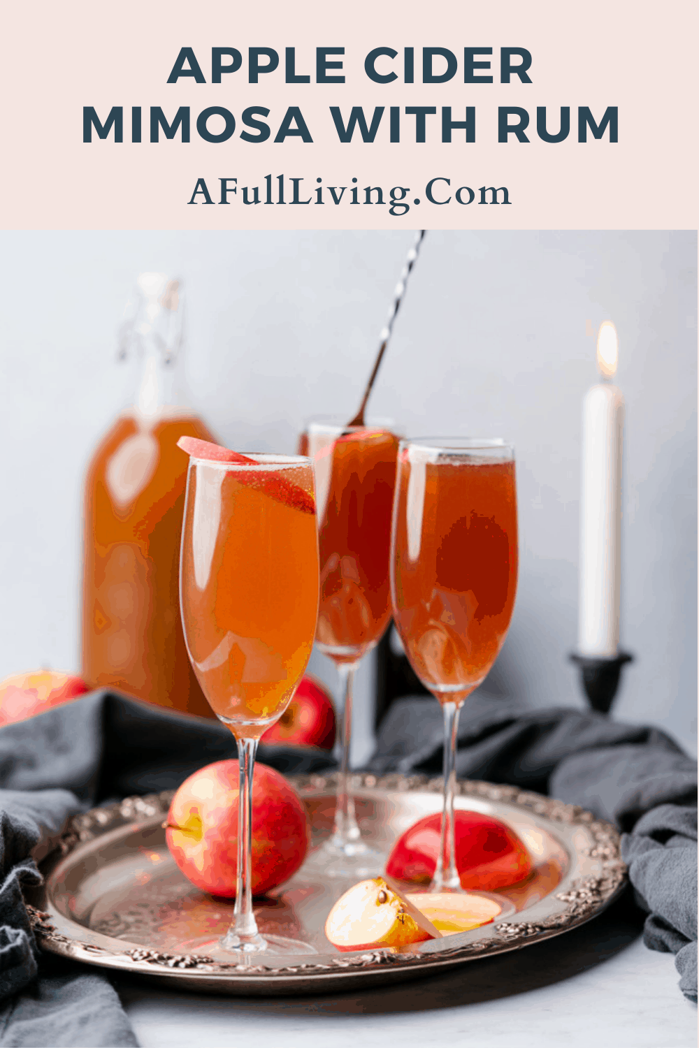 apple cider mimosa with rum recipe