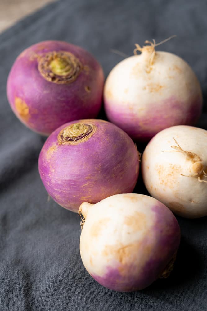 fresh young turnips
