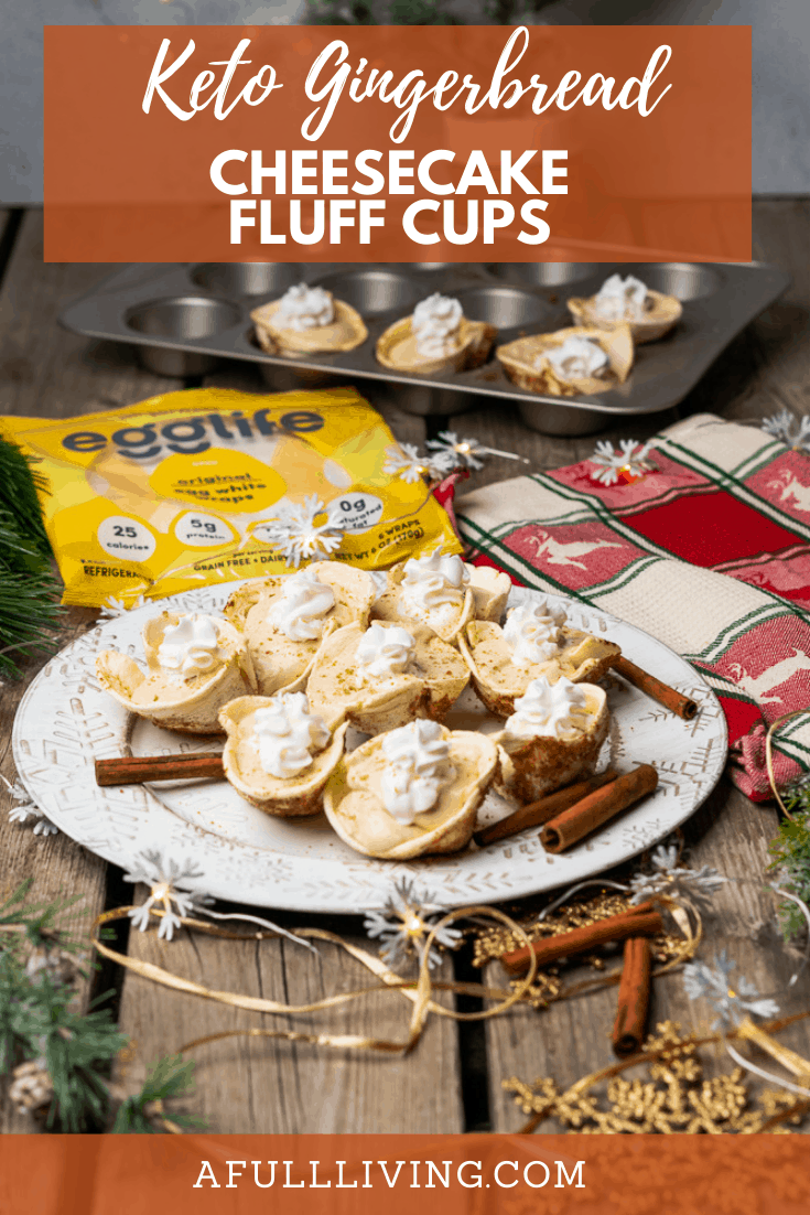 keto gingerbread cheesecake fluff cups