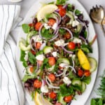 greek style ground lamb salad
