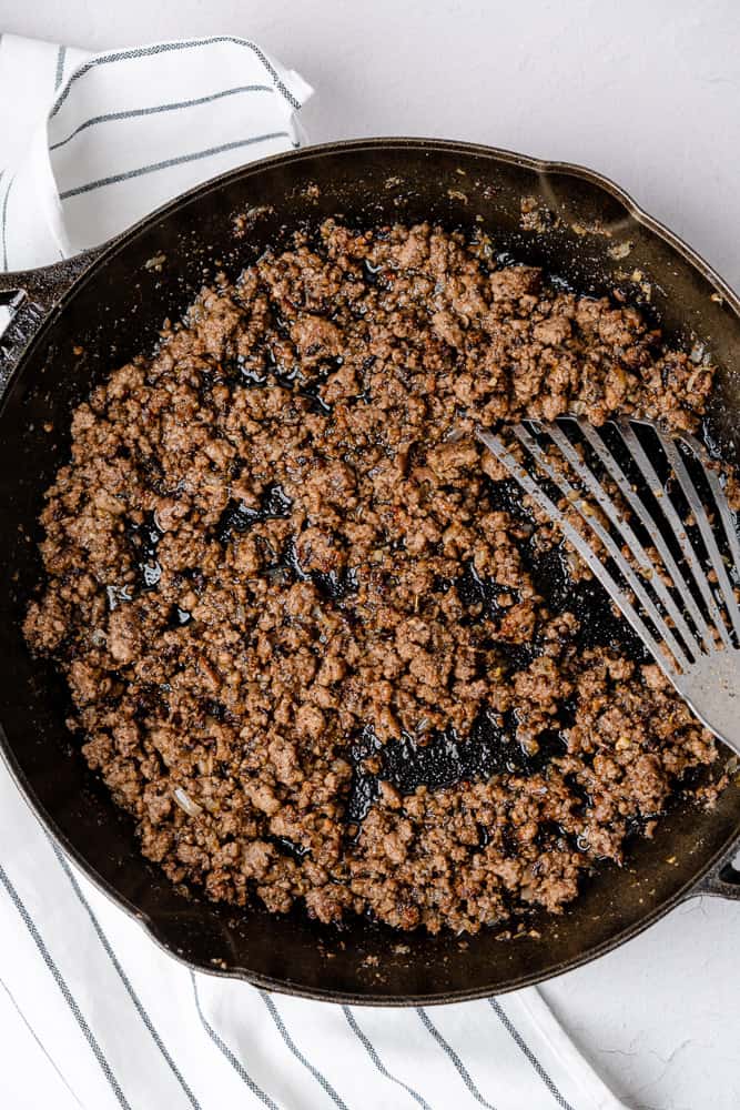 ground lamb with seasonings 