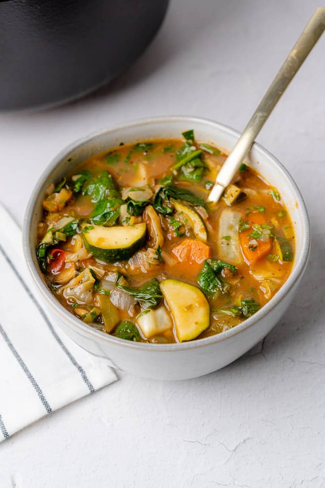 Low Carb Chunky Vegetable Vegan Soup - A Full Living