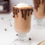 bourbon hot cocoa with whipped cream