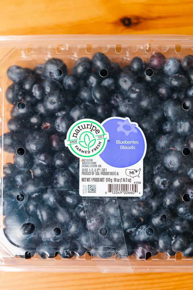 large container of fresh blueberries from costco