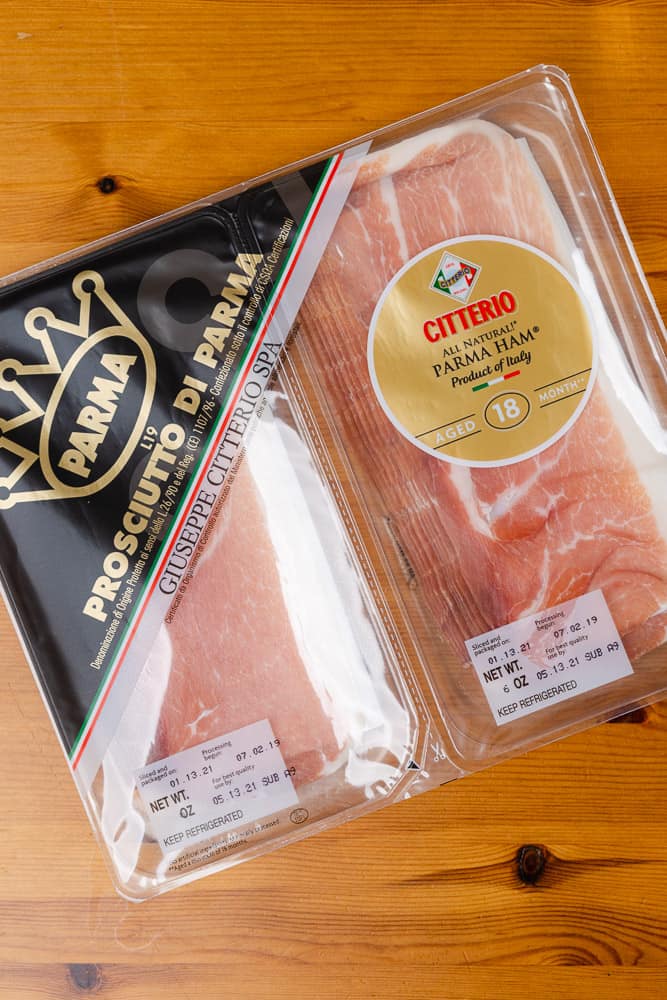 packages of prosciutto di parma by citterio