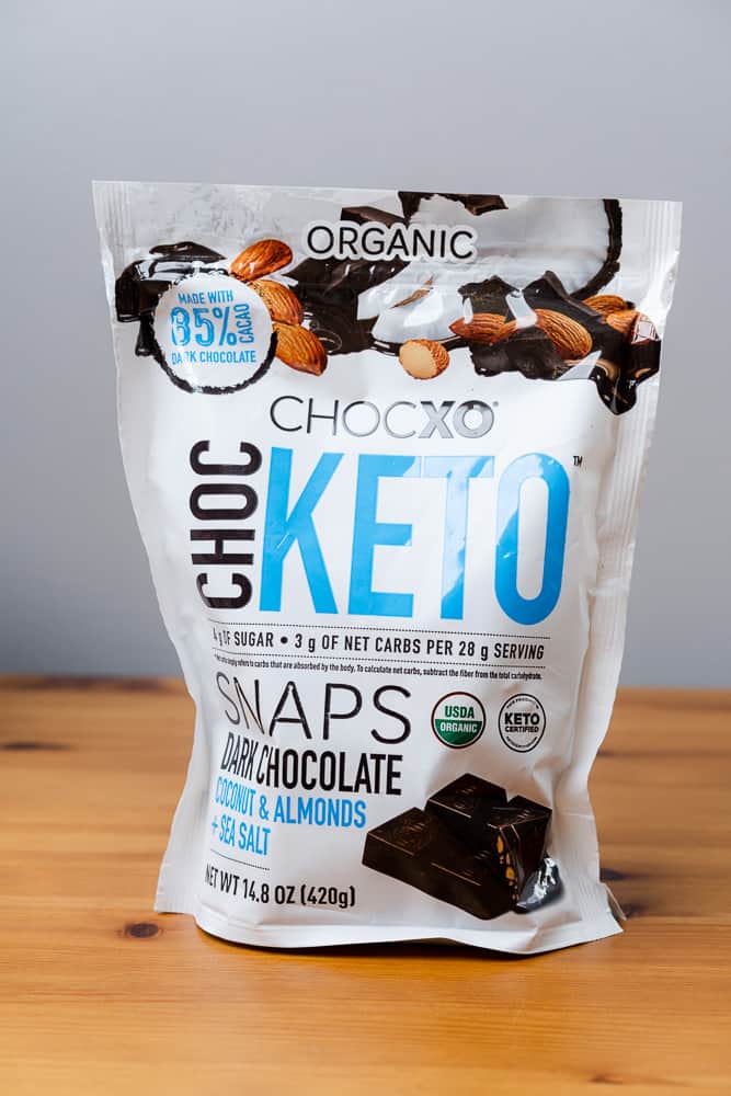 keto chocolate with coconut and almonds