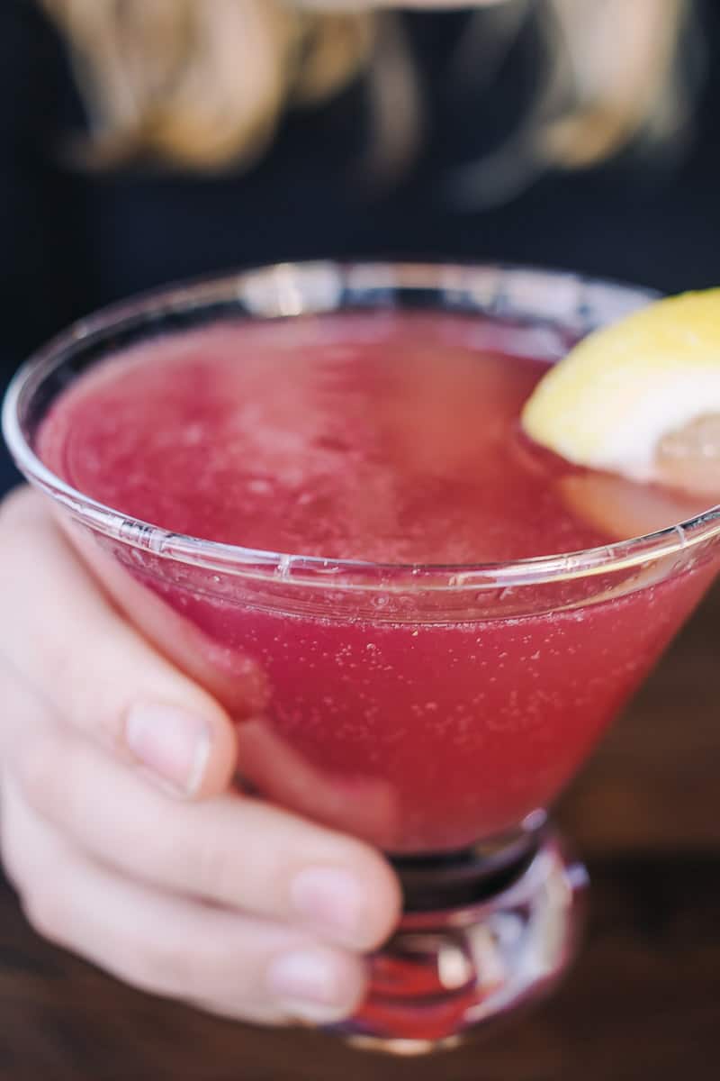 raspberry and lemon cocktail