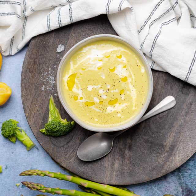 Broccoli Asparagus Soup with Havarti and Lemon A Full Living