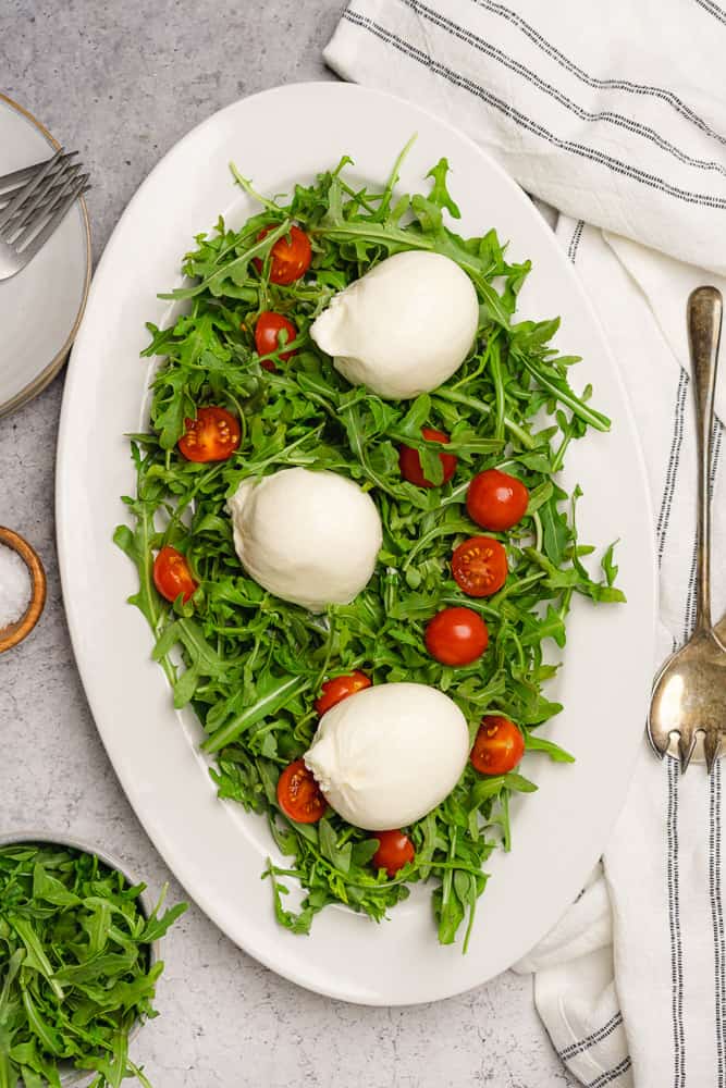 Burrata and Prosciutto Salad with Arugula A Full Living
