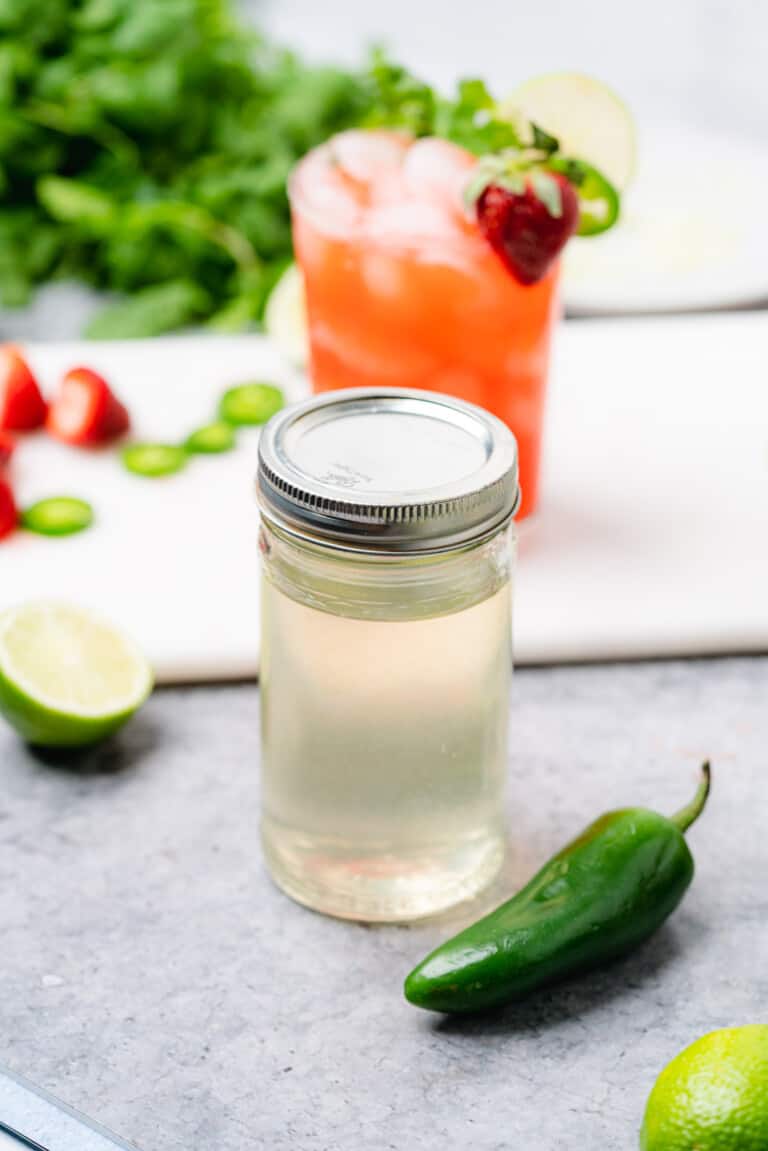 Jalapeño Simple Syrup Recipe — 4 Ingredients ONLY