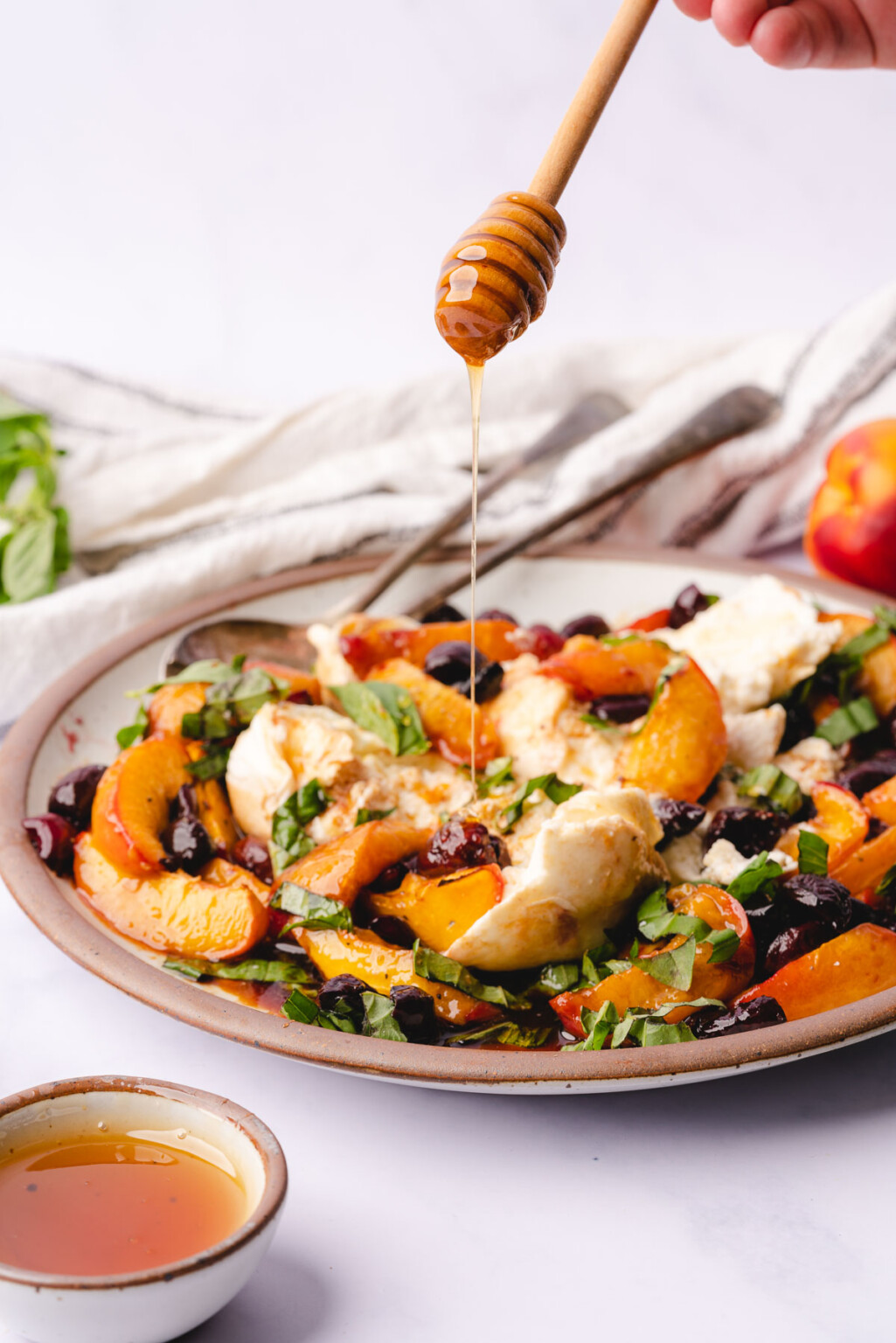 Baked Nectarines and Cherries with Burrata A Full Living