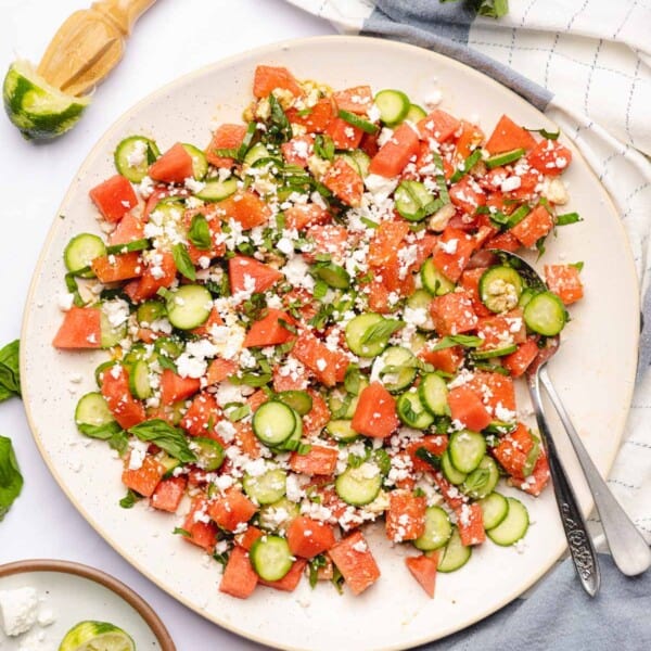 Watermelon Cucumber Salad with Feta - A Full Living