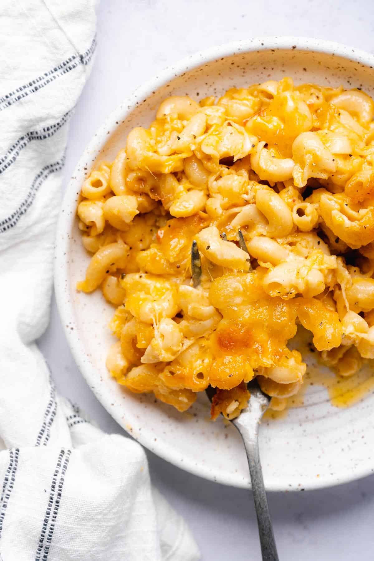 forkful of keto mac and cheese