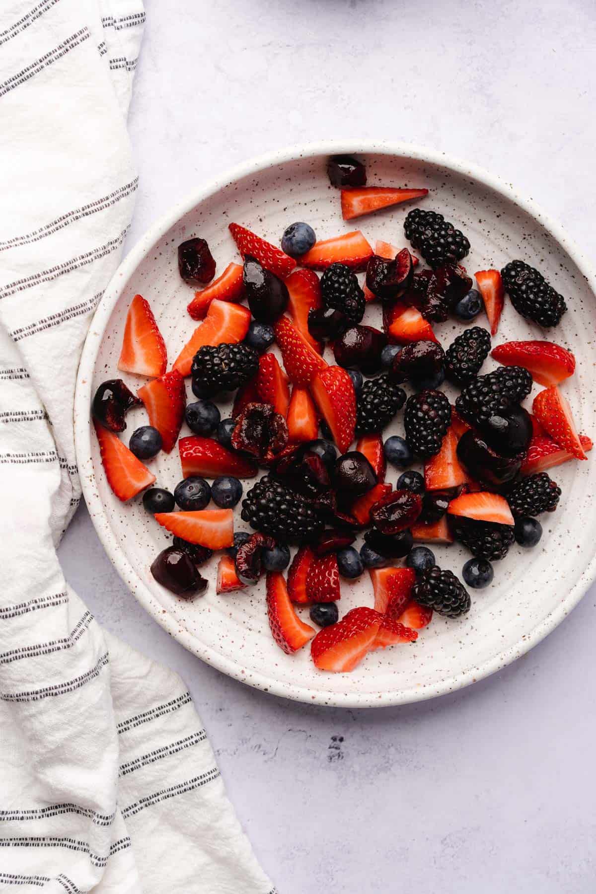 berries on a large serving platter