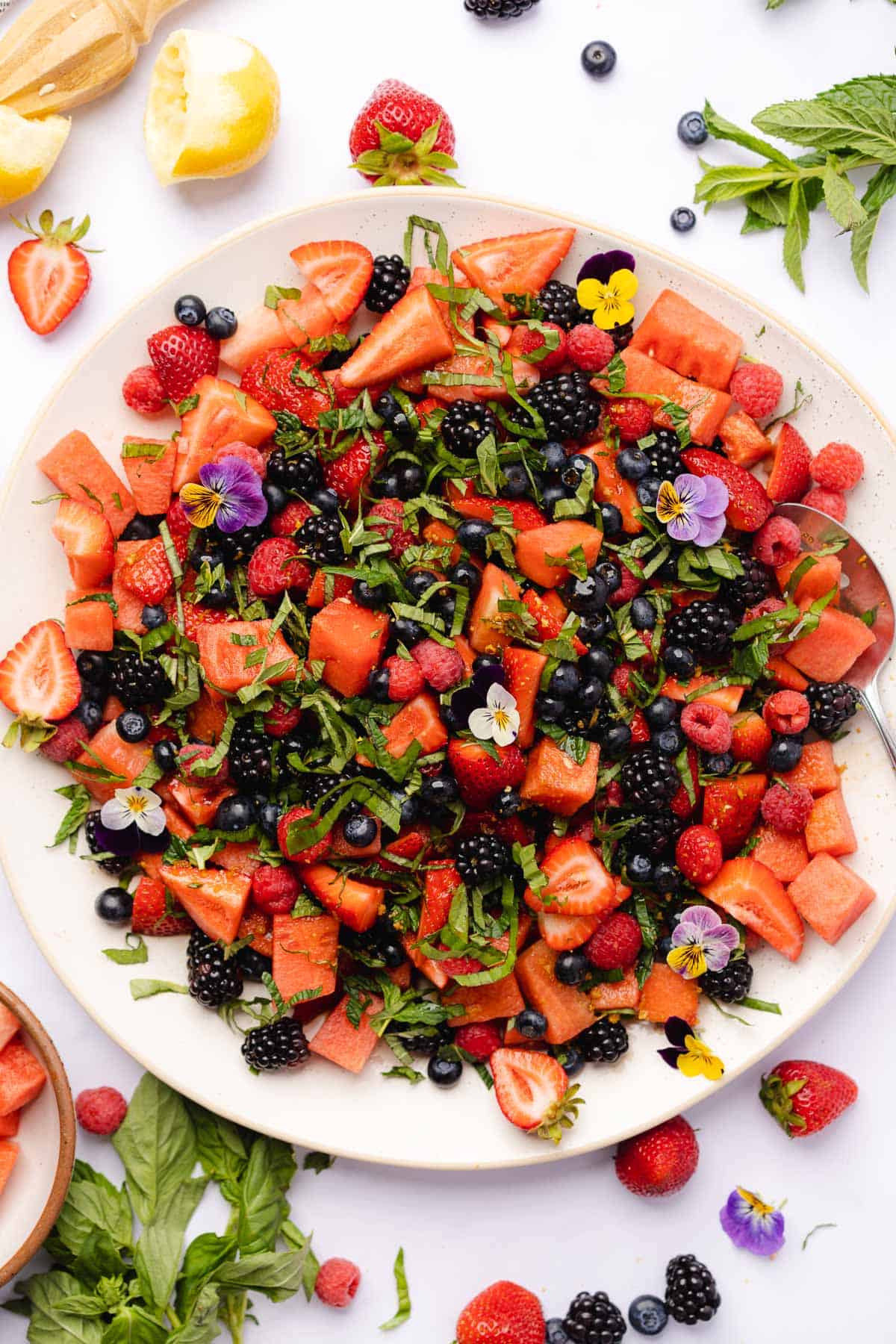 absolutely stunning watermelon berry salad