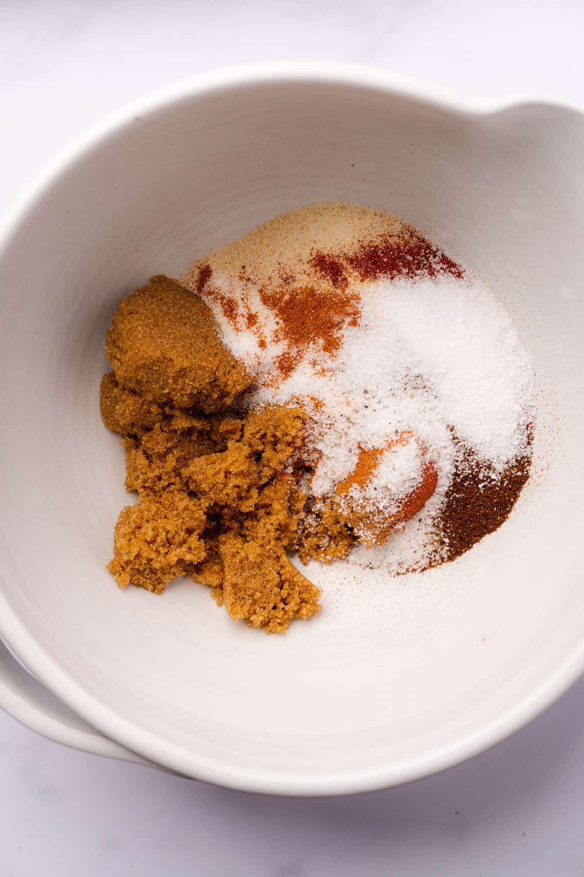 sugar free bbq dry rub ingredients in a bowl