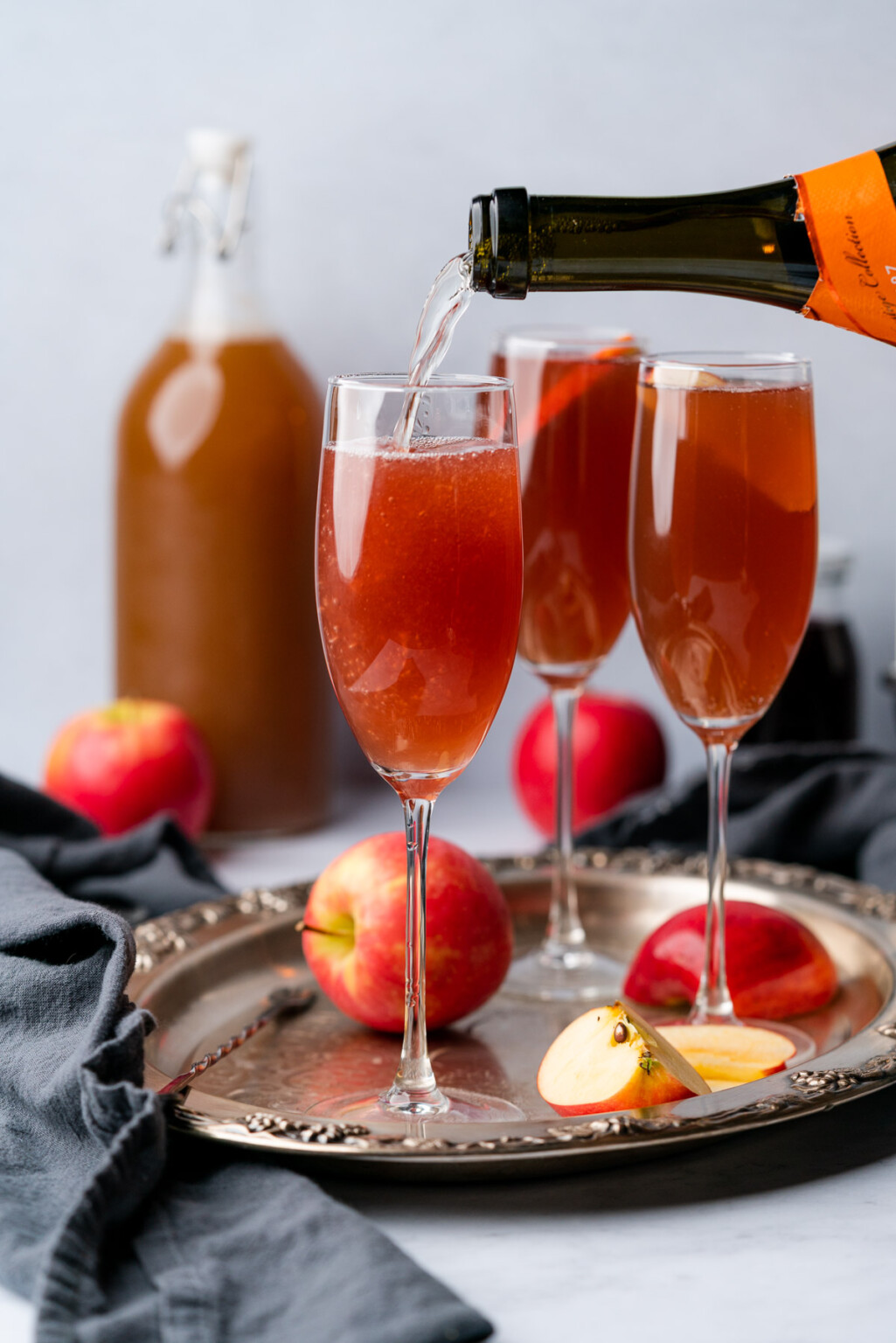 Apple Cider Mimosa with Spiced Rum (Low Carb) A Full Living