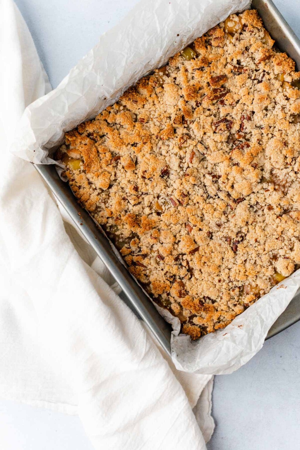 Keto Apple Crumble Bars with Pecans | Gluten Free