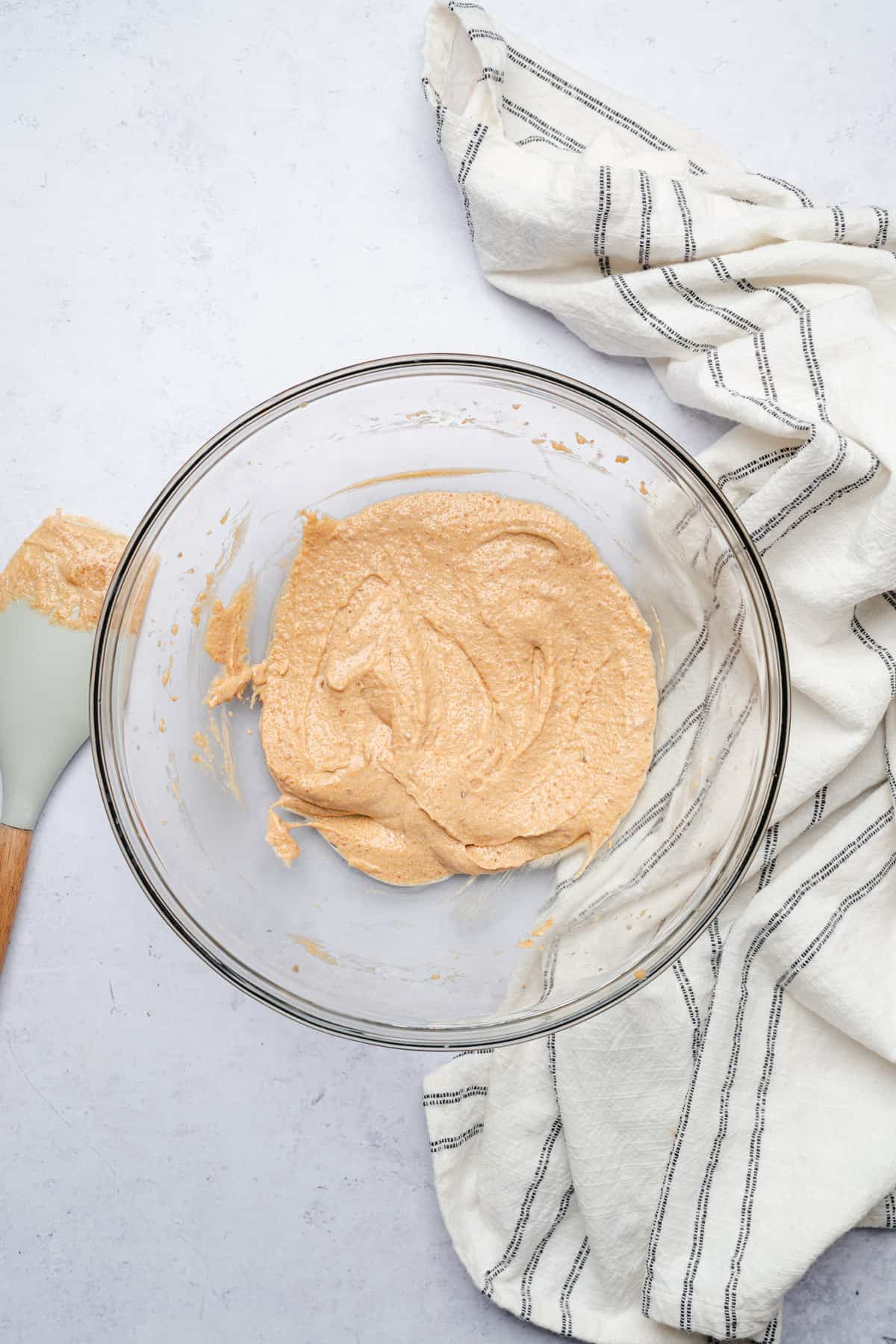 sweetener and butter creamed together in a mixing bowl