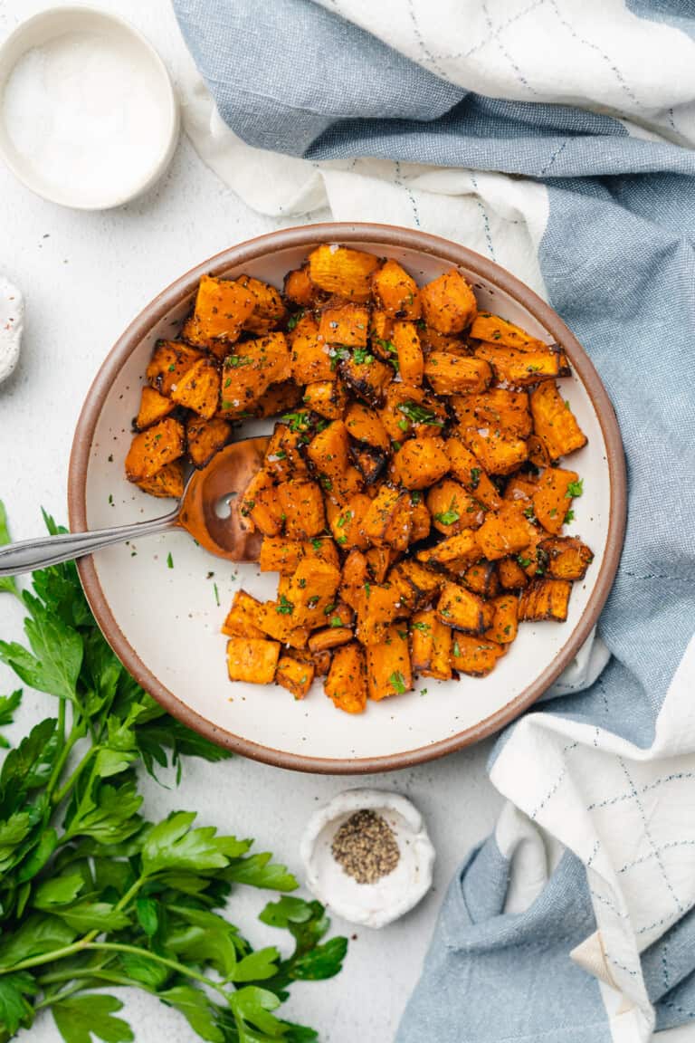 Air Fryer Sweet Potato Cubes - A Full Living