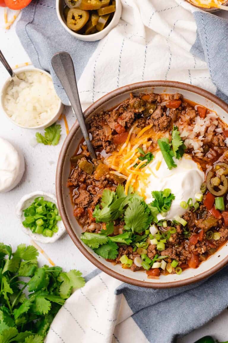 Keto Beanless Chili (Low Carb Recipe) A Full Living