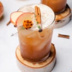 bourbon apple smash cocktail