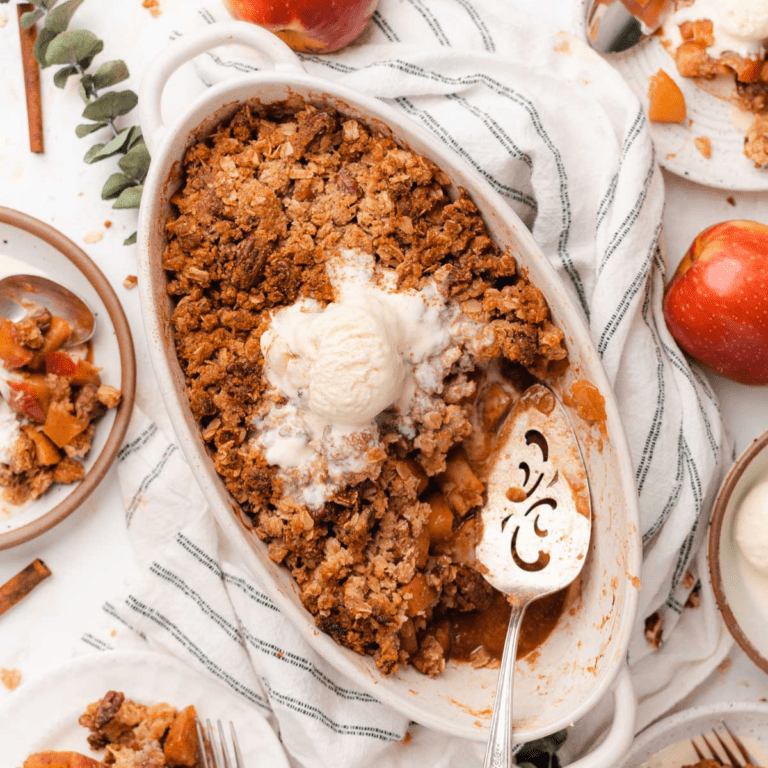 Sugar Free Apple Crisp (Gluten Free, Low Carb) - A Full Living