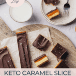 keto caramel slice recipe - gluten free millionaires shortbread