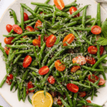 Italian Green bean salad with tomatoes and fresh lemon